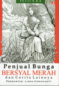 Penjual bunga bersyal merah